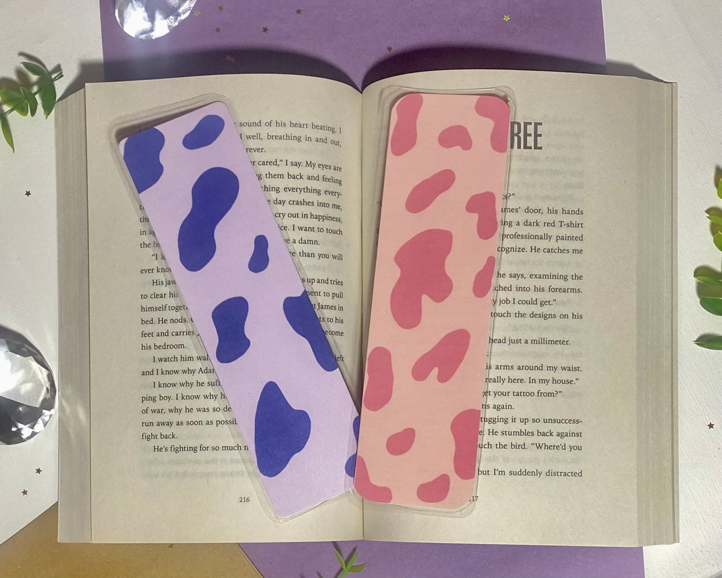 Cow Print Laminated Bookmarks