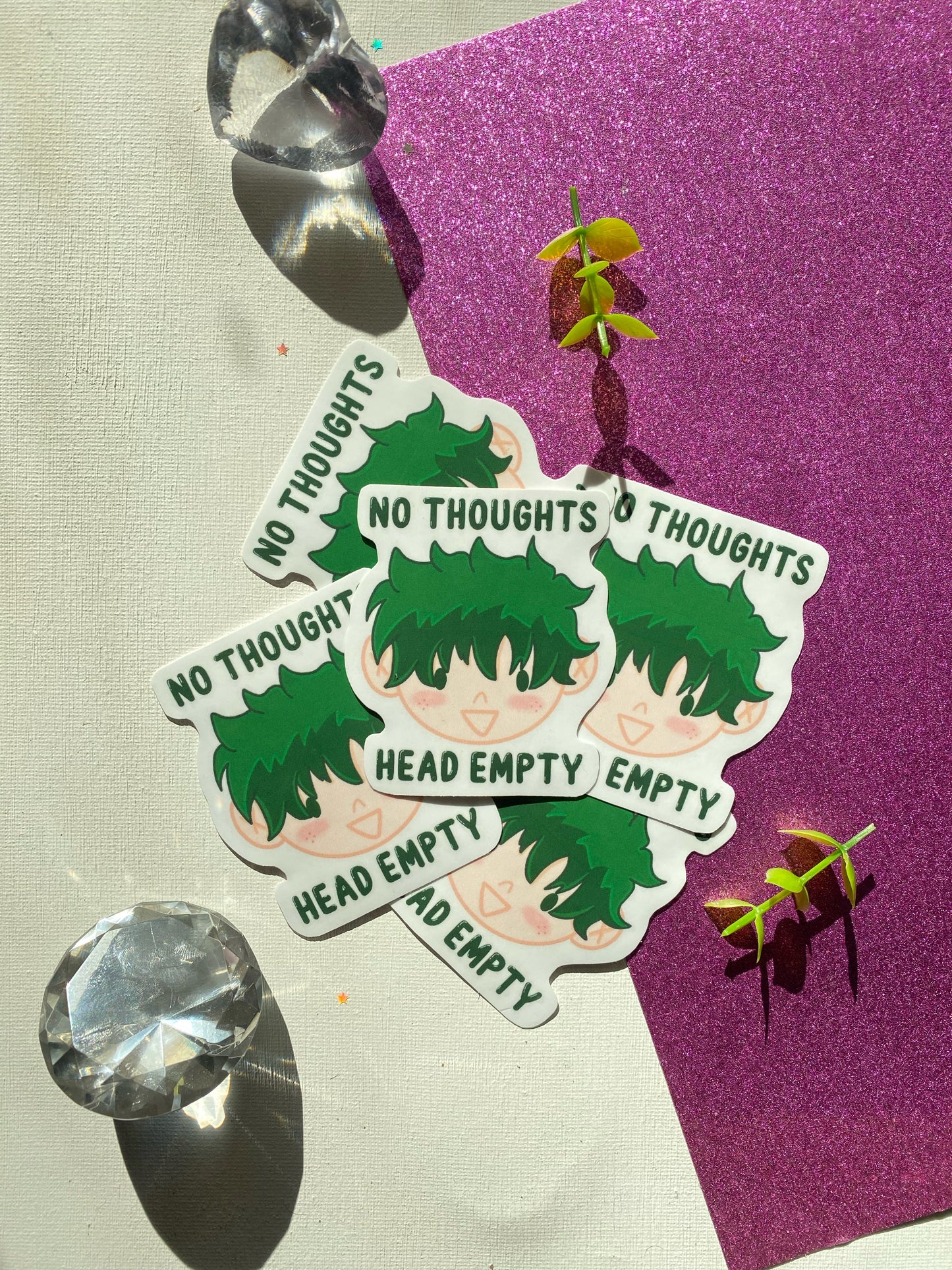 MHA Deku No Thoughts Head Empty Sticker