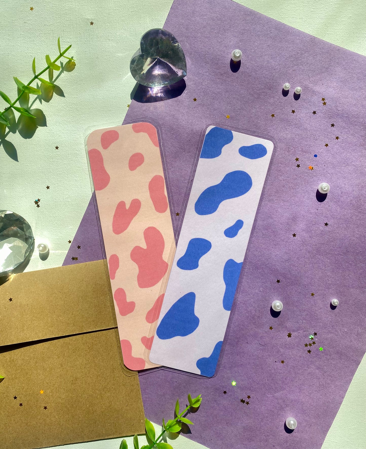 Cow Print Laminated Bookmarks