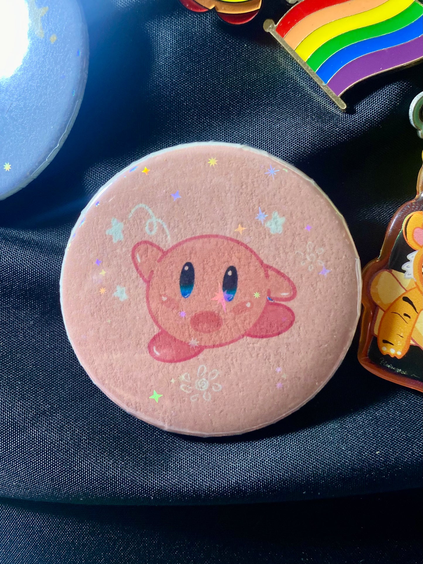 Kirby Holographic 2.2 Inch Button