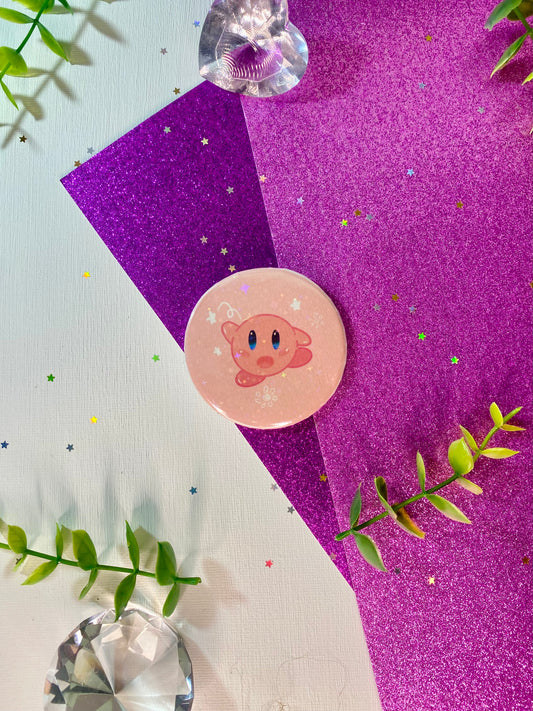 Kirby Holographic 2.2 Inch Button