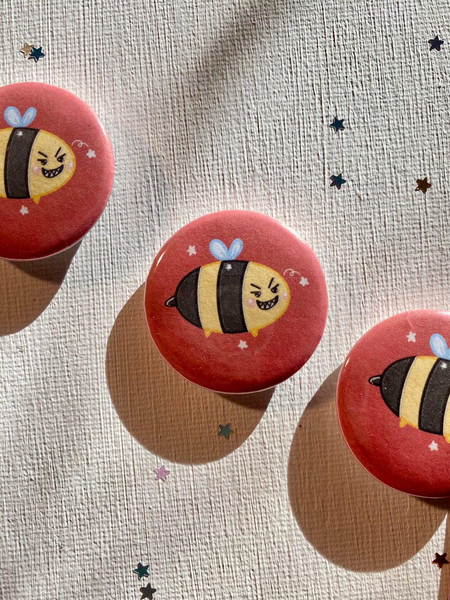 Mini Bees 1.2 Inch Buttons