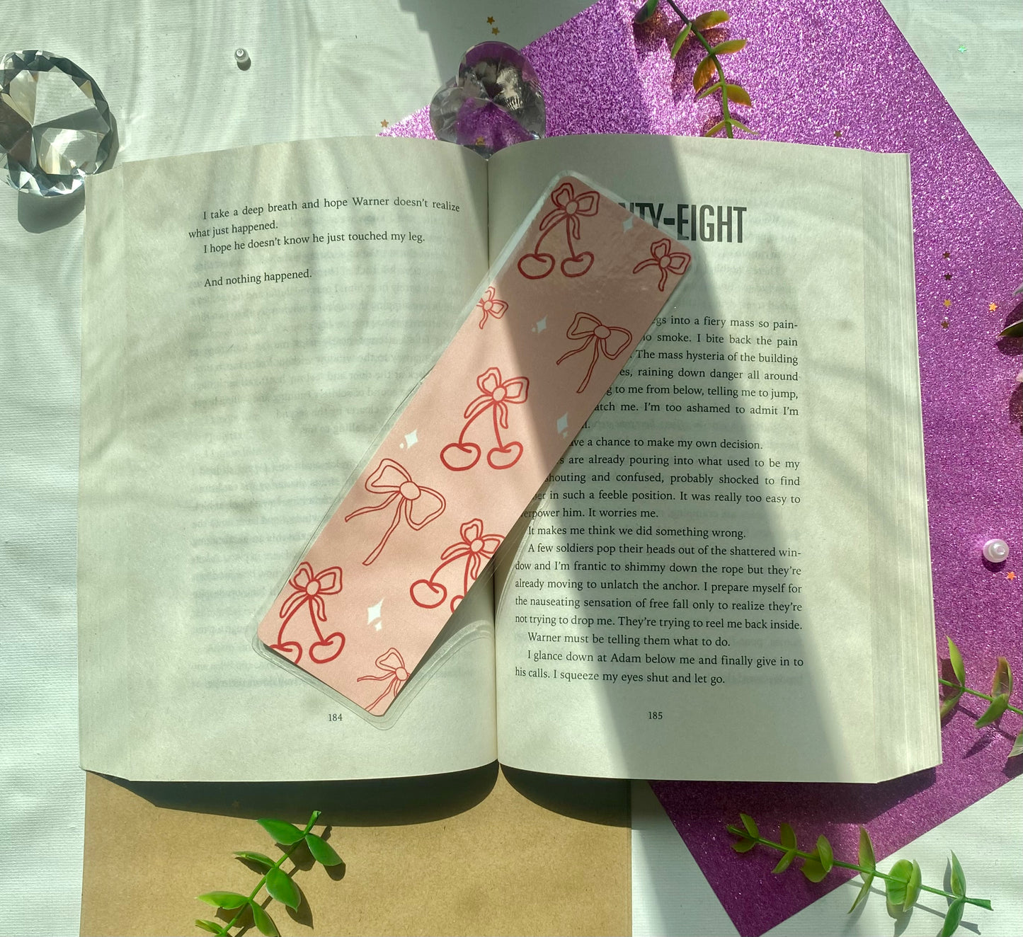 Cherry Laminated Bookmarks