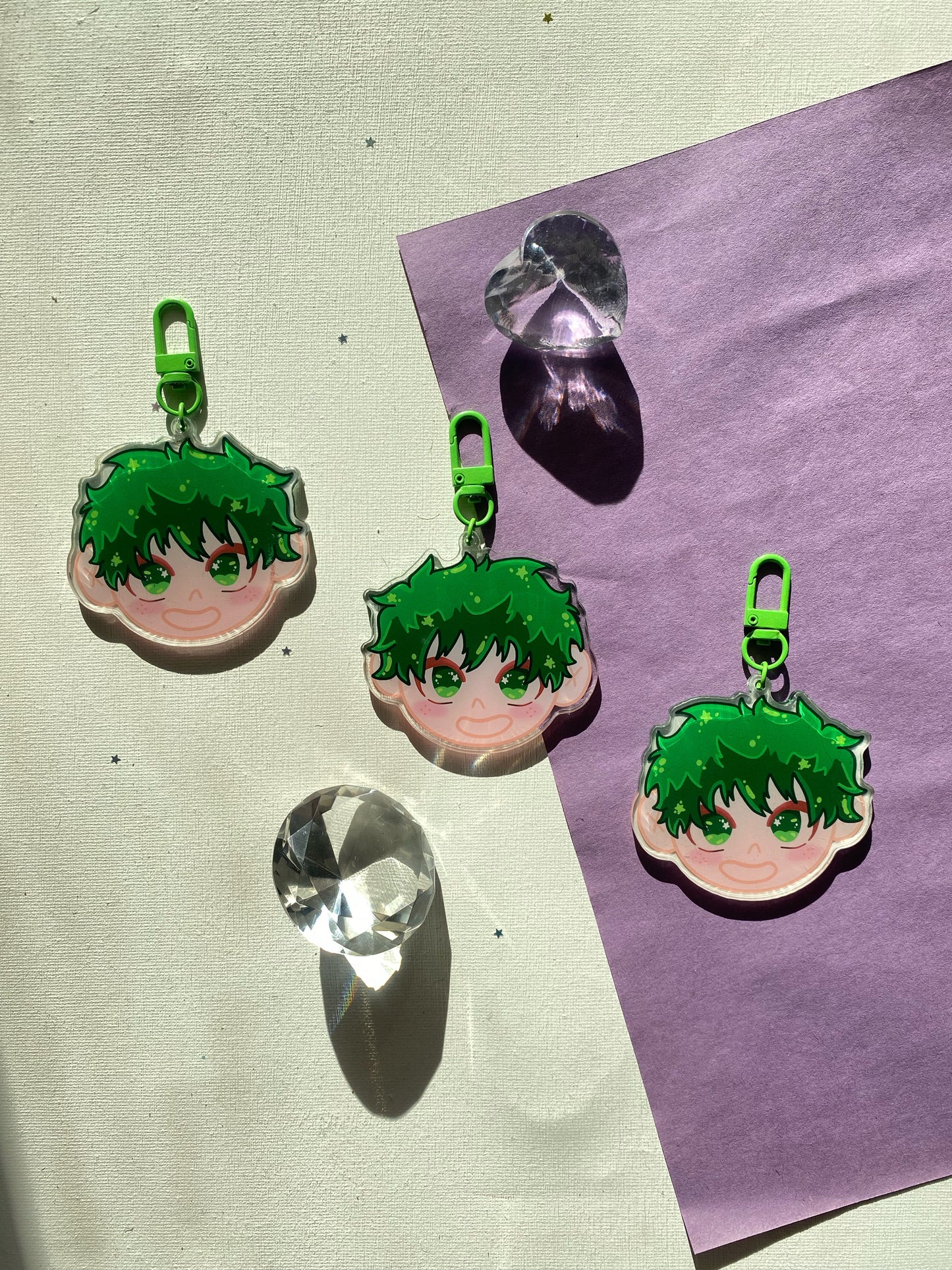 Big Head Deku Acrylic Keychain