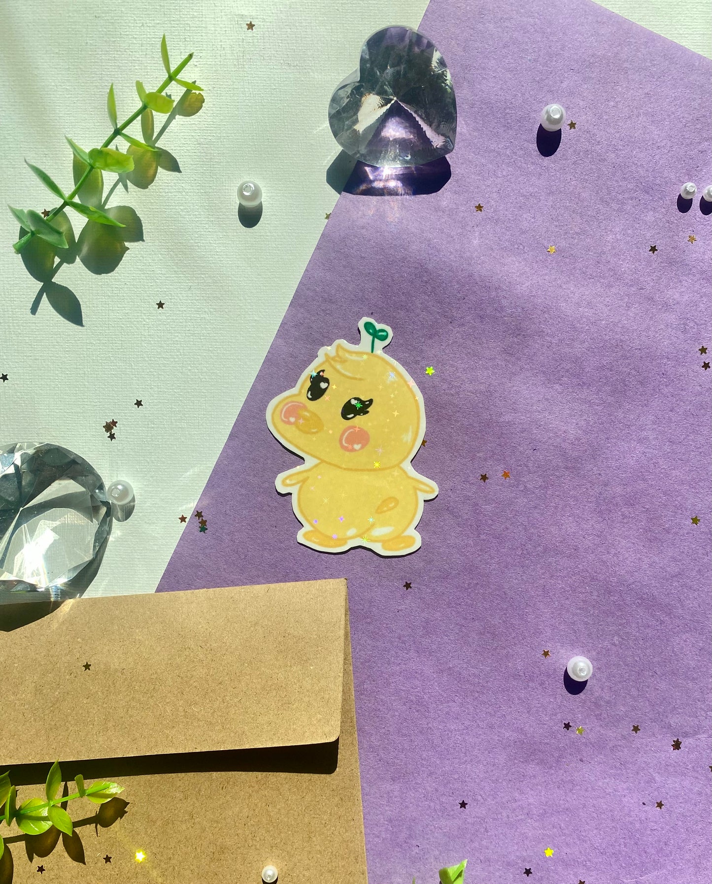 Baby Duck Holographic Sticker