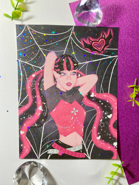 Sparkly Monster High Draculaura Art Print