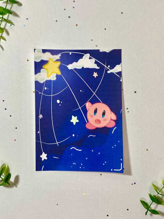 Starry Sky Kirby Art Print