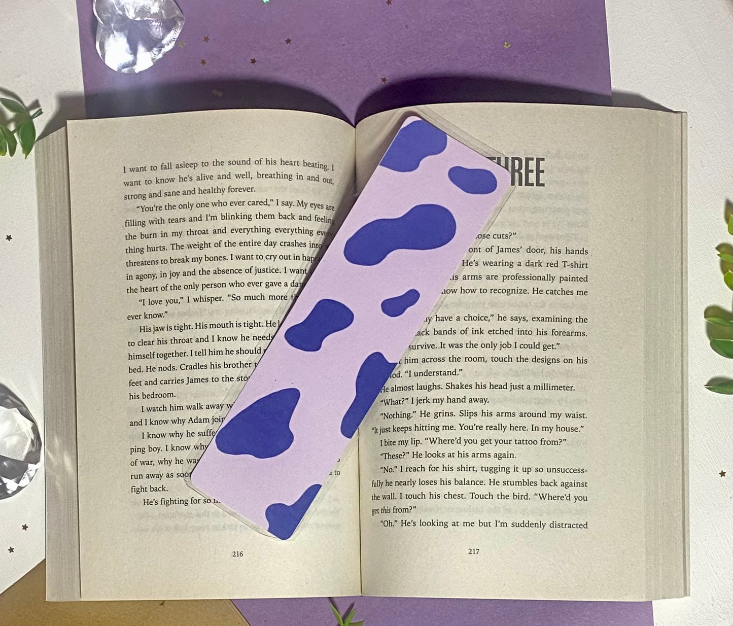 Cow Print Laminated Bookmarks