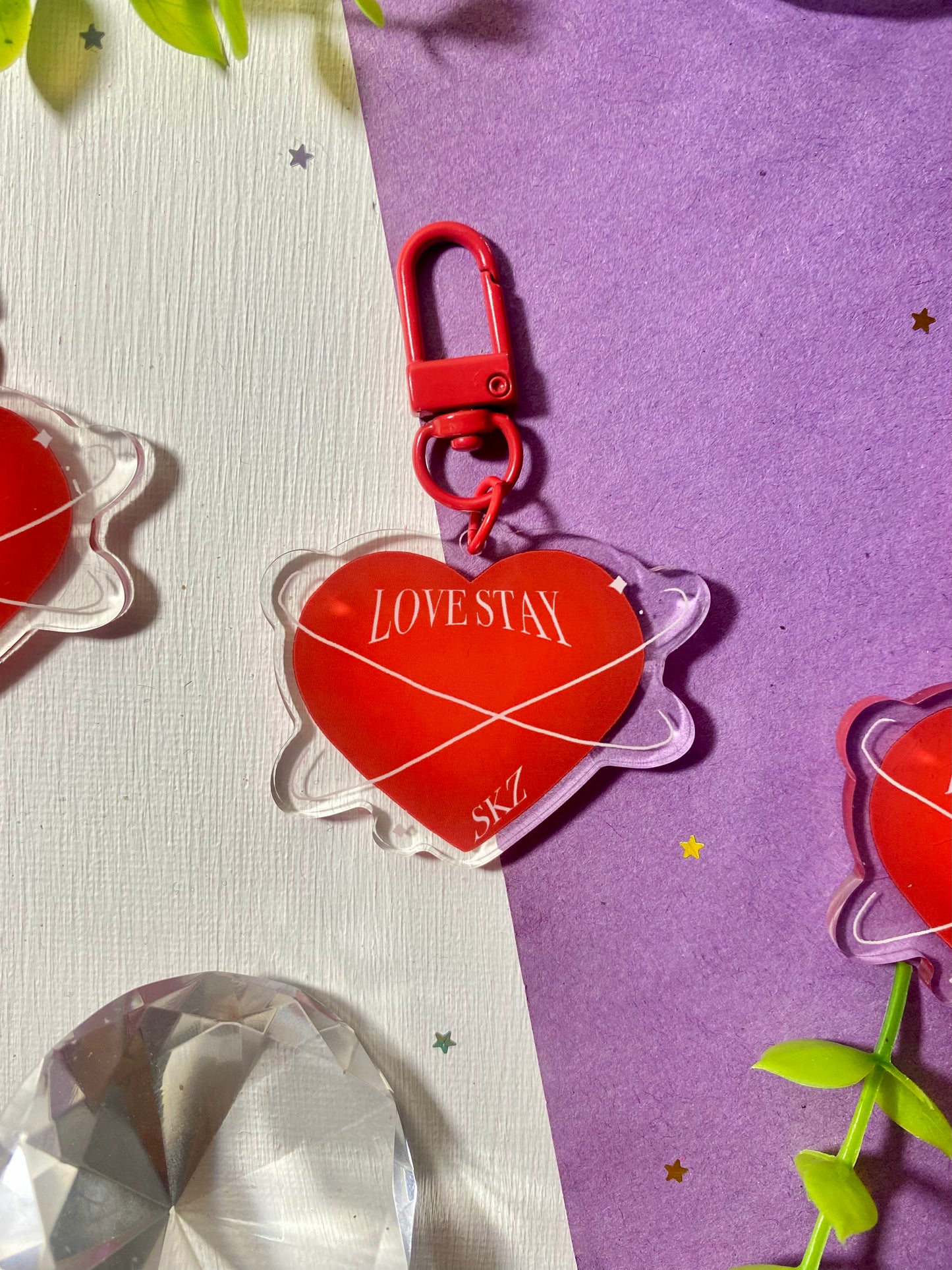 Stray Kids LoveStay Heart Keychain