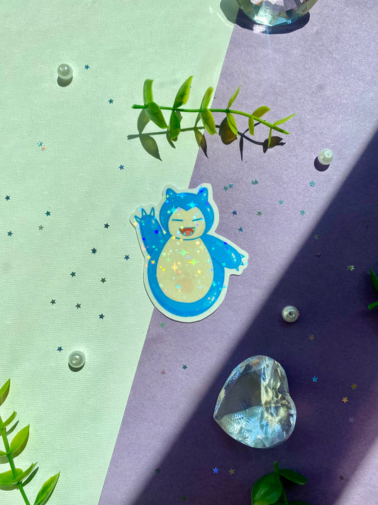 Holographic Snorlax Sticker