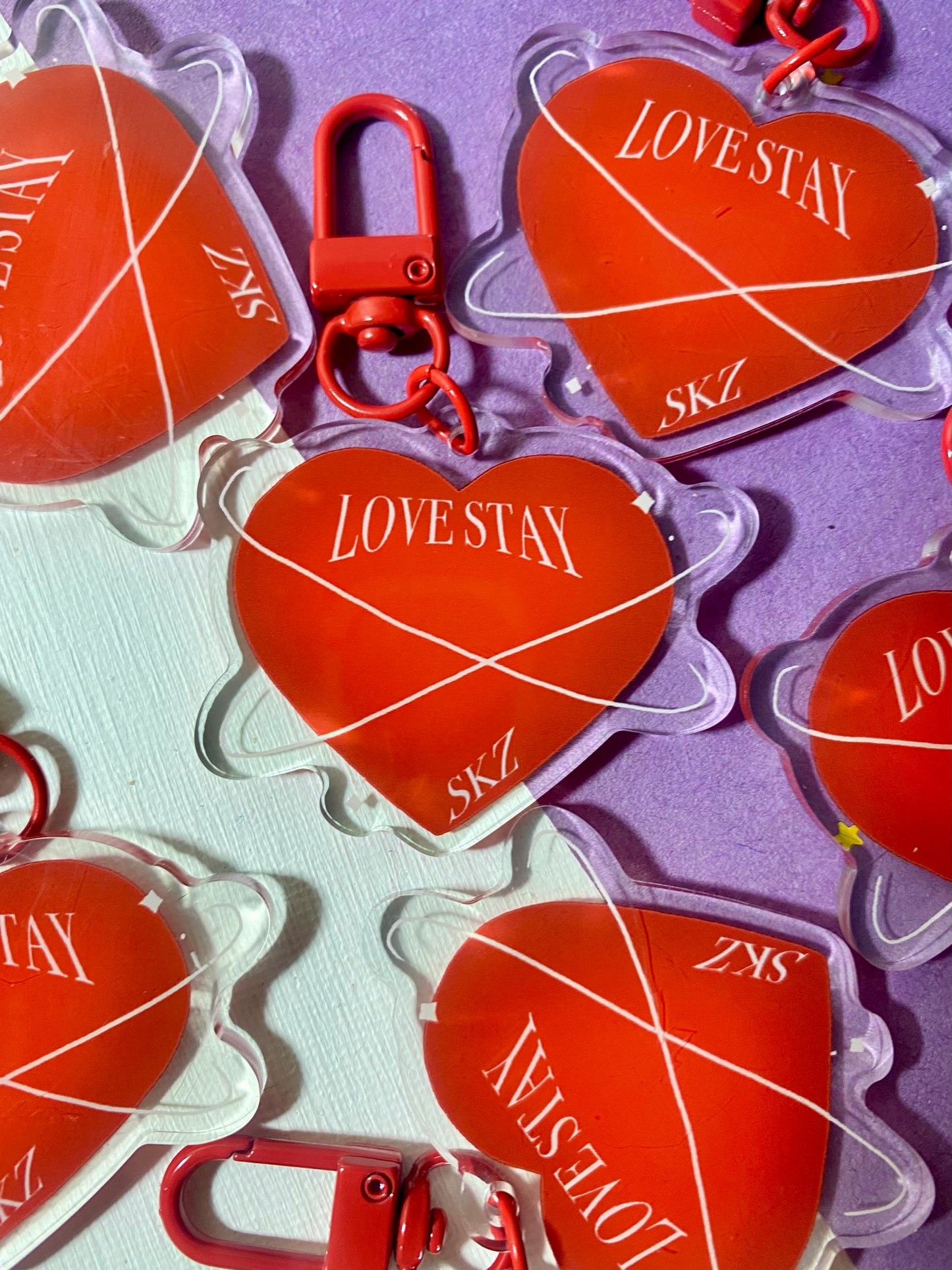 Stray Kids LoveStay Heart Keychain