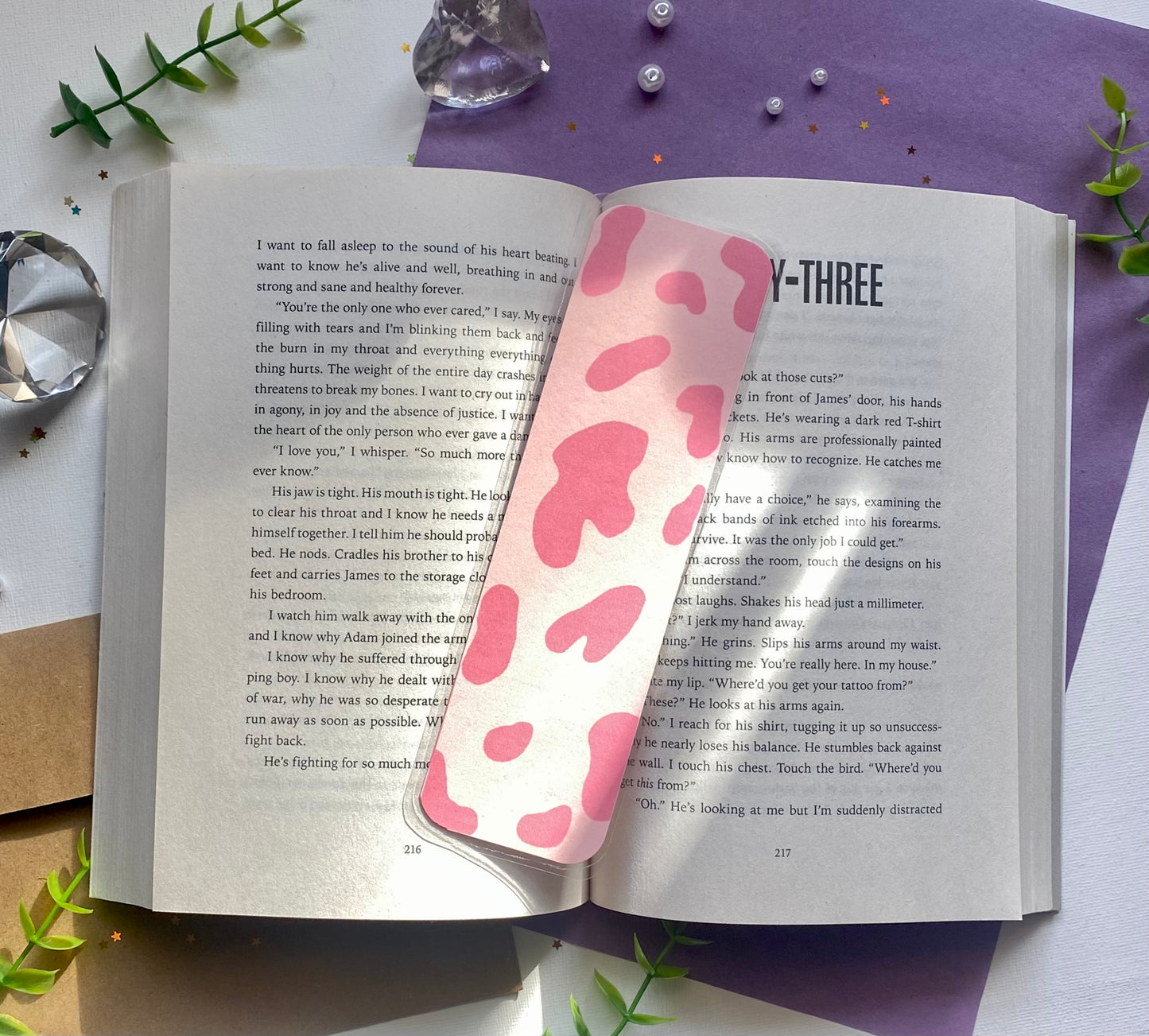 Cow Print Laminated Bookmarks