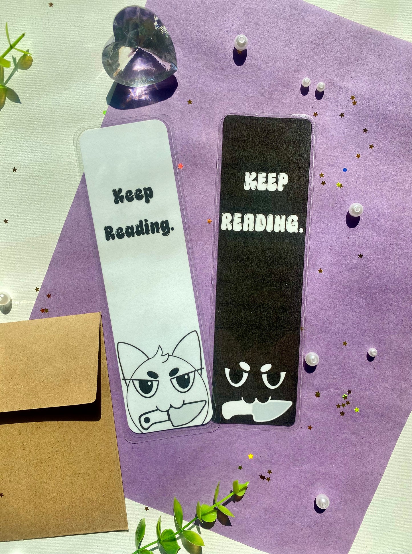 Keep Reading Evil Cat Laminated Bookmarks