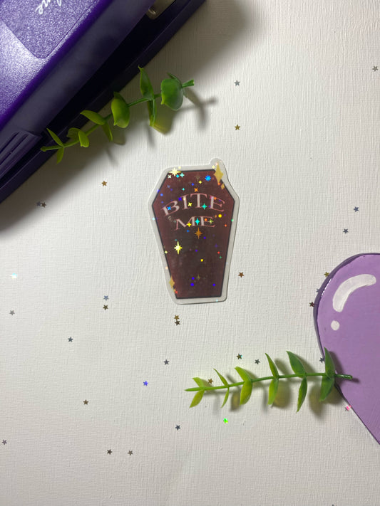 Enhypen Bite Me Coffin Holographic Sticker