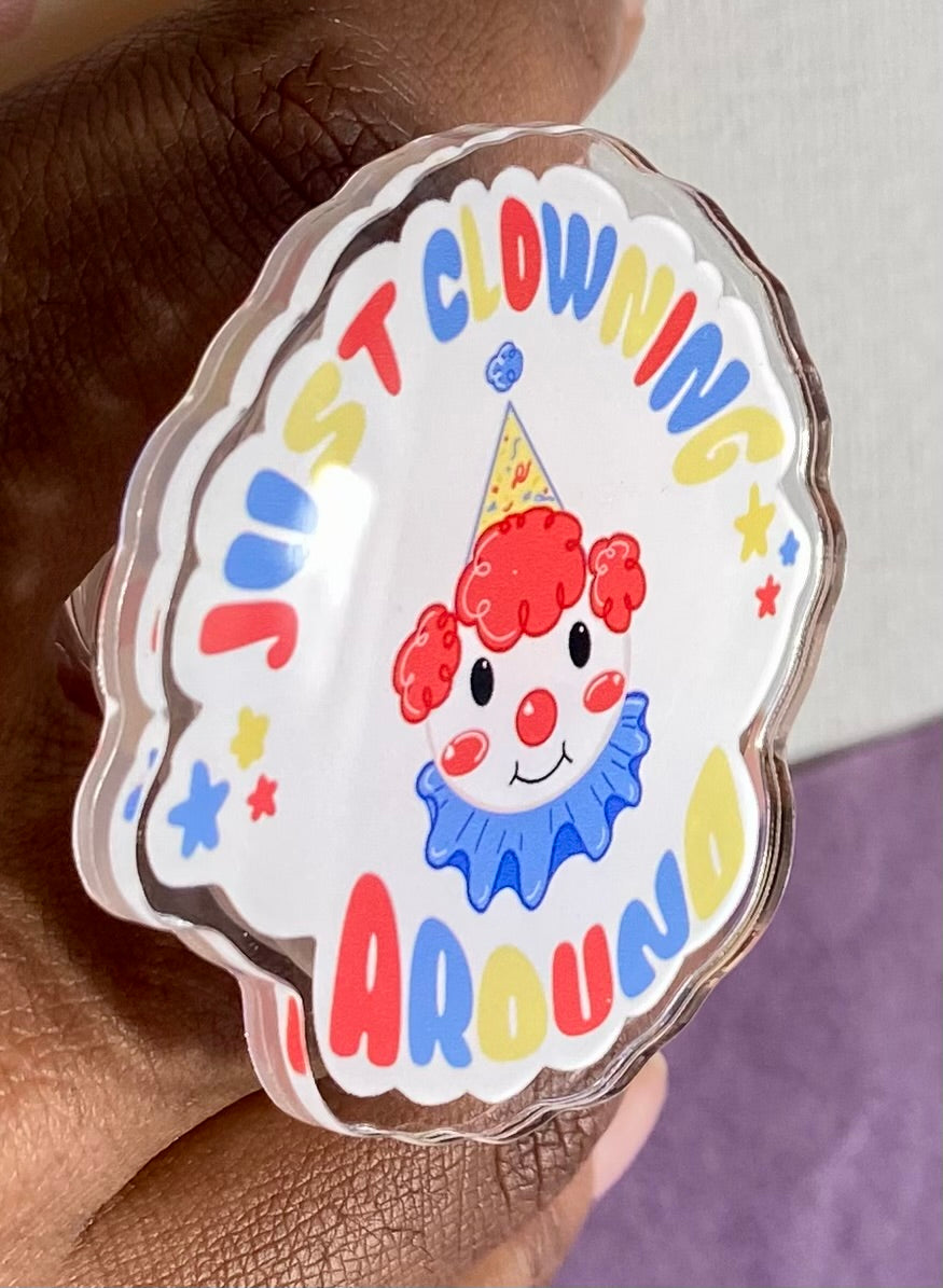 Just Clownin Around Acrylic Phone Grip