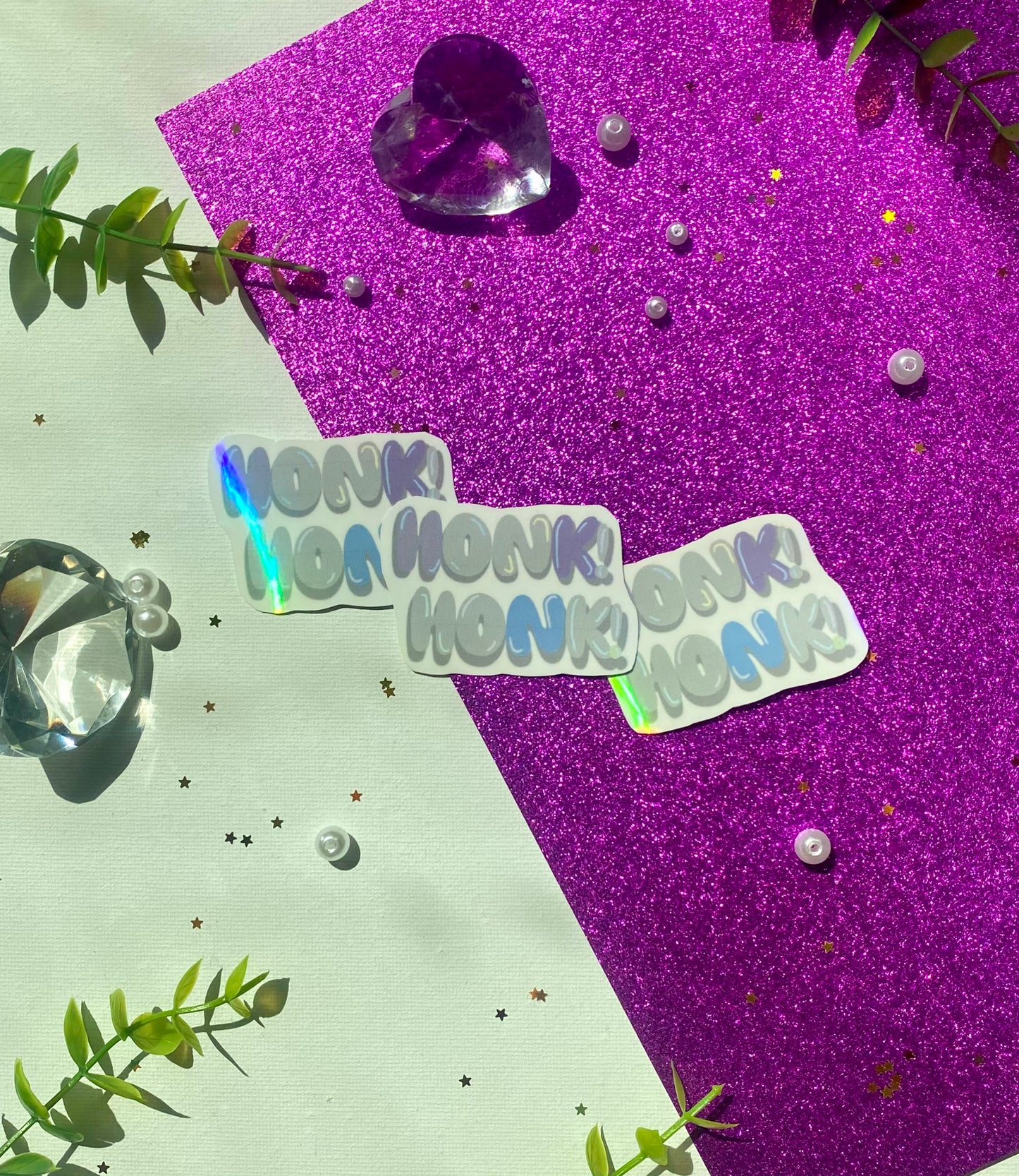 Holographic Reverse Colors Honk Honk Sticker