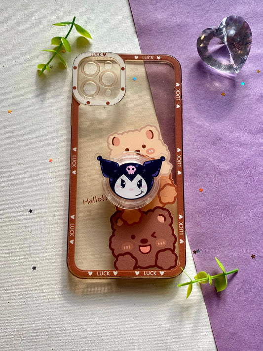 Kuromi Clear Acrylic Phone Grip