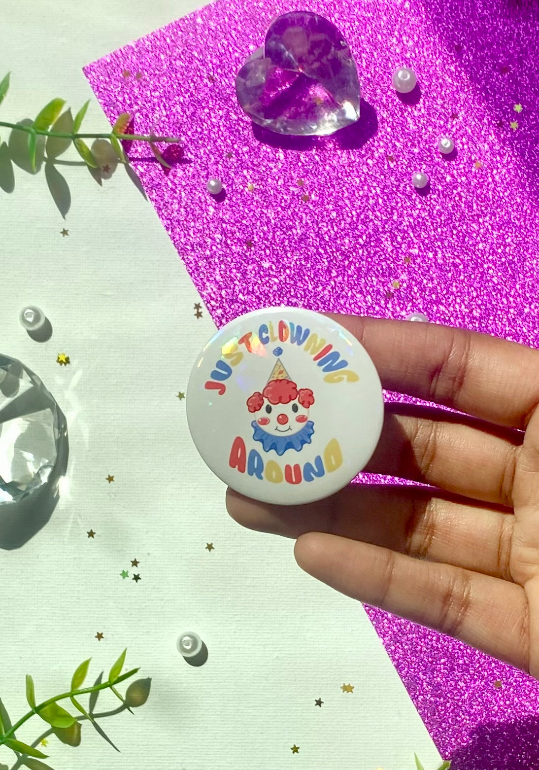 1.7 Inch Just Clowning Around Button