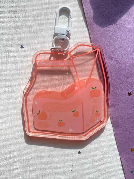 B GRADE Peach Juice Acrylic Keychain