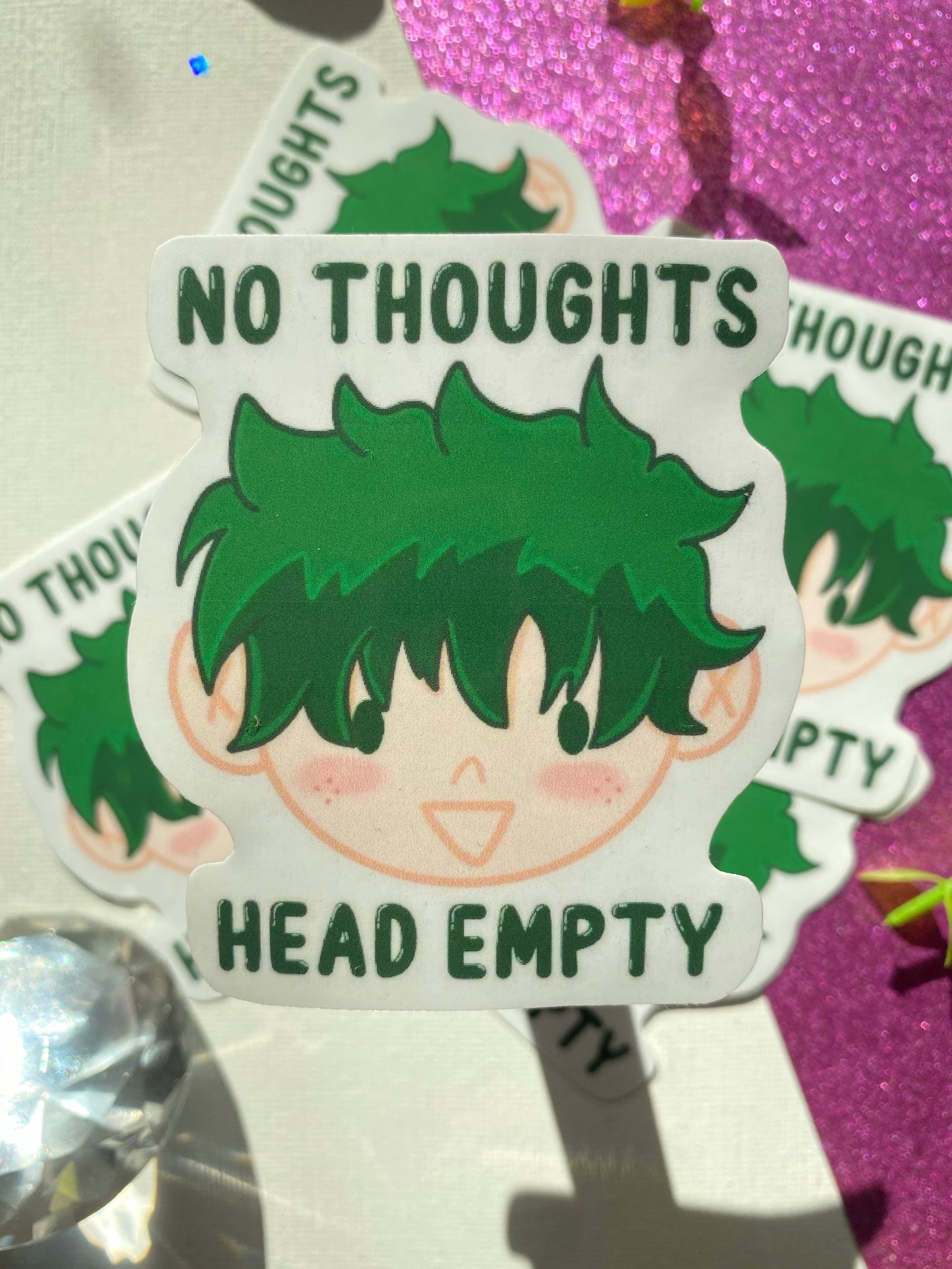 MHA Deku No Thoughts Head Empty Sticker