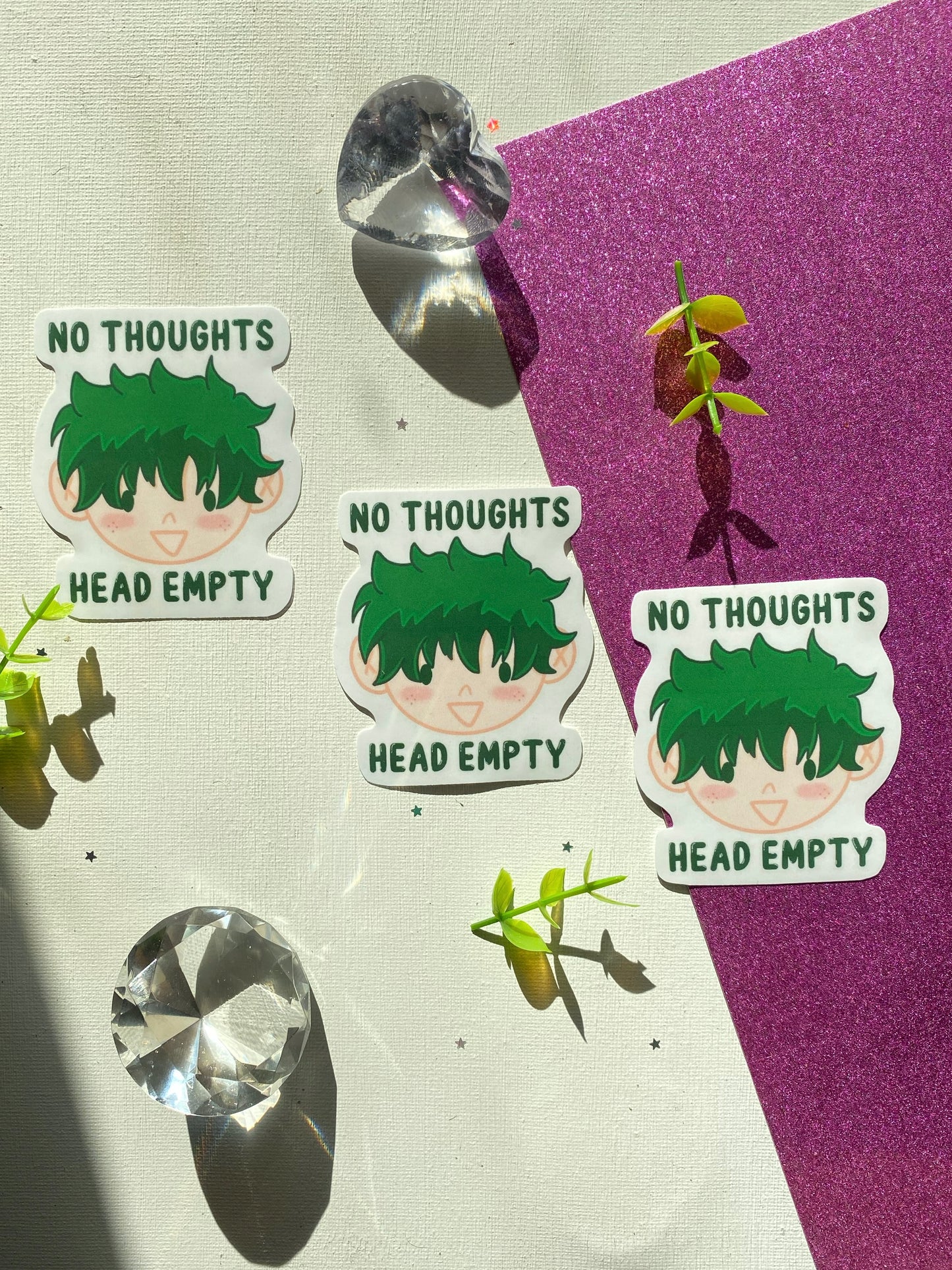 MHA Deku No Thoughts Head Empty Sticker