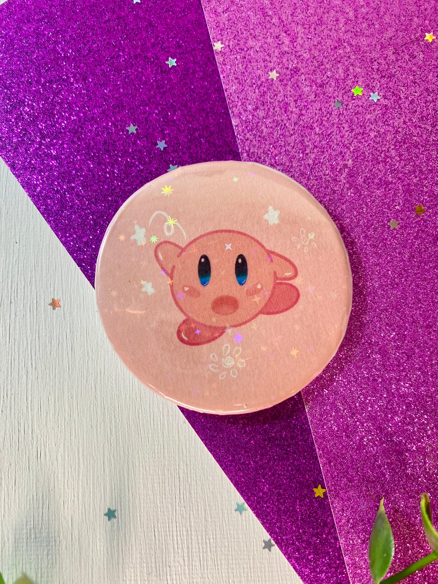 Kirby Holographic 2.2 Inch Button