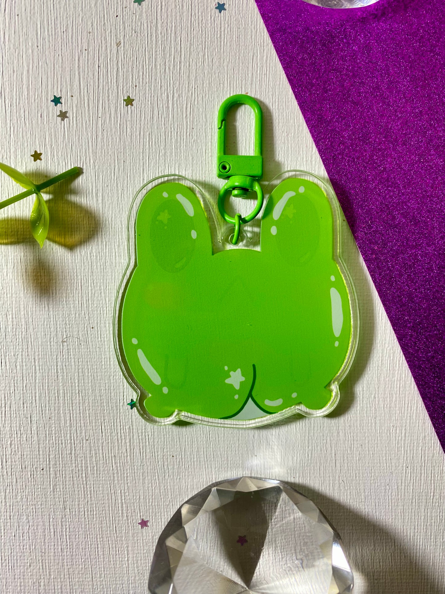 Double Sided Sir Frog Acrylic Keychain