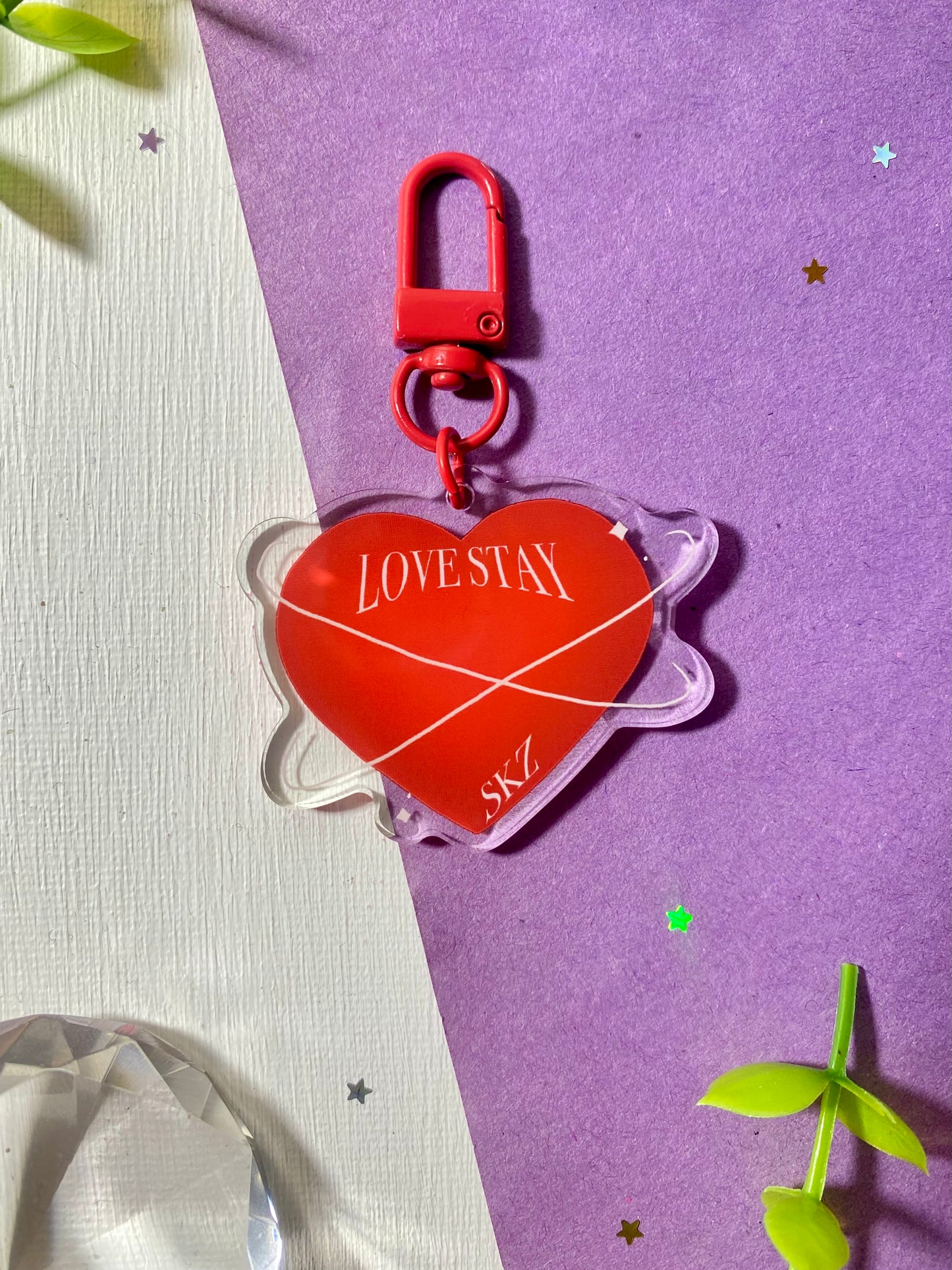 Stray Kids LoveStay Heart Keychain