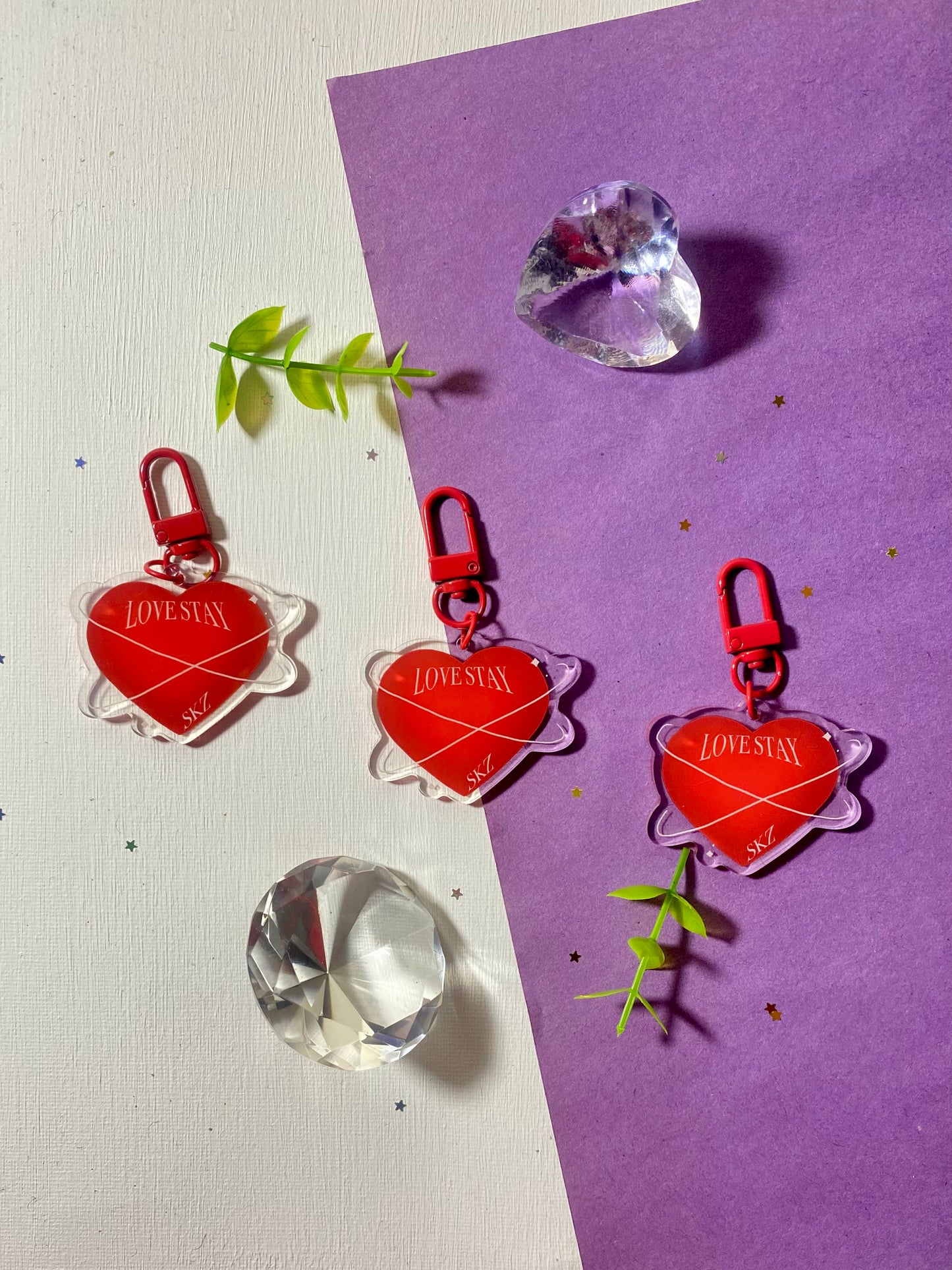 Stray Kids LoveStay Heart Keychain