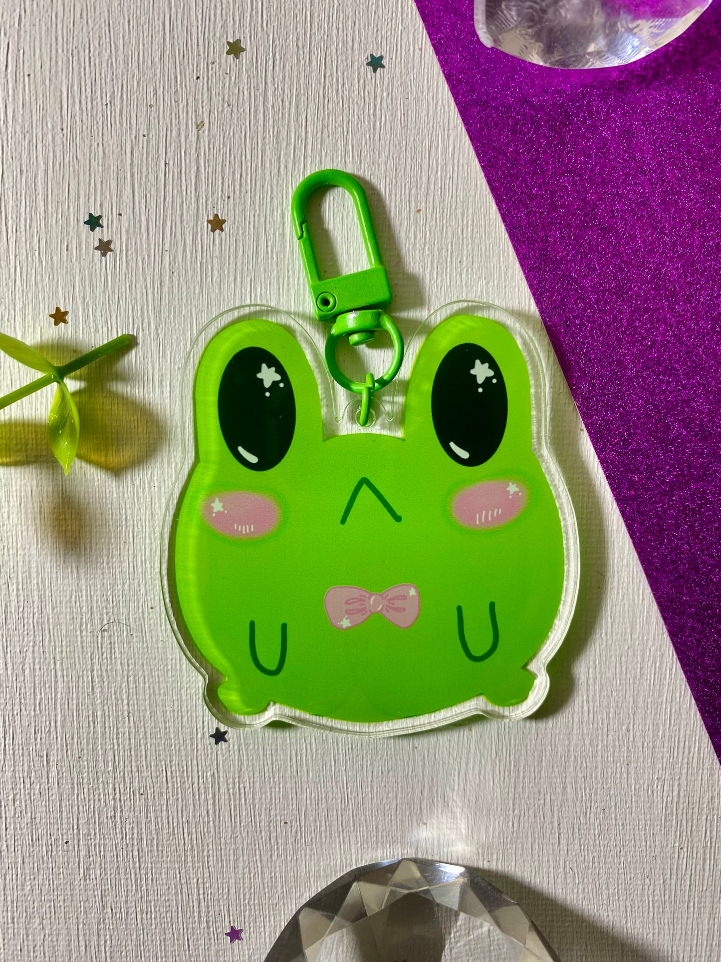 Double Sided Sir Frog Acrylic Keychain