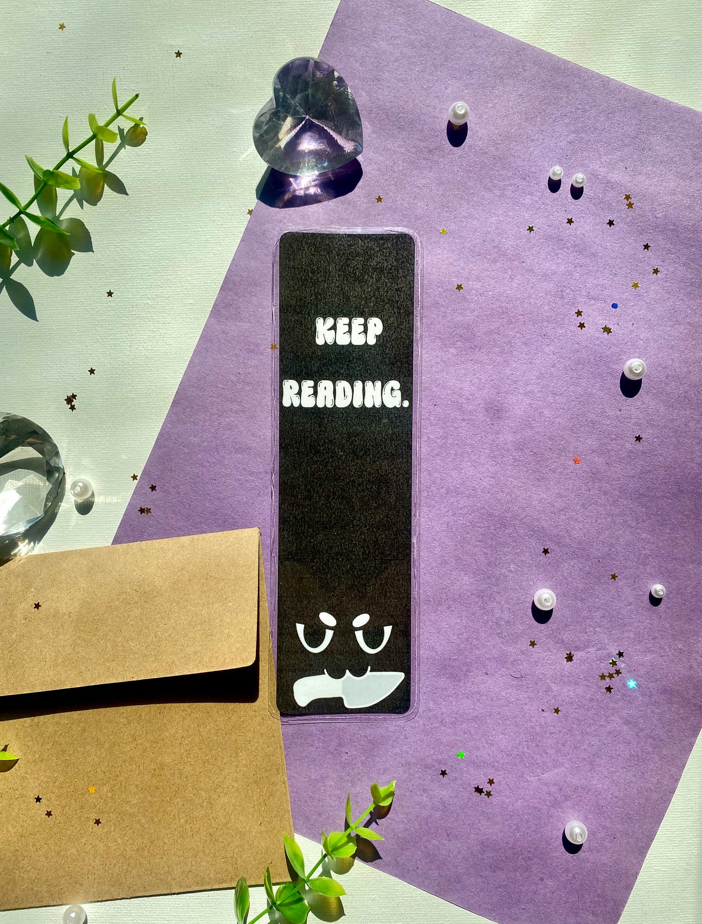 Keep Reading Evil Cat Laminated Bookmarks