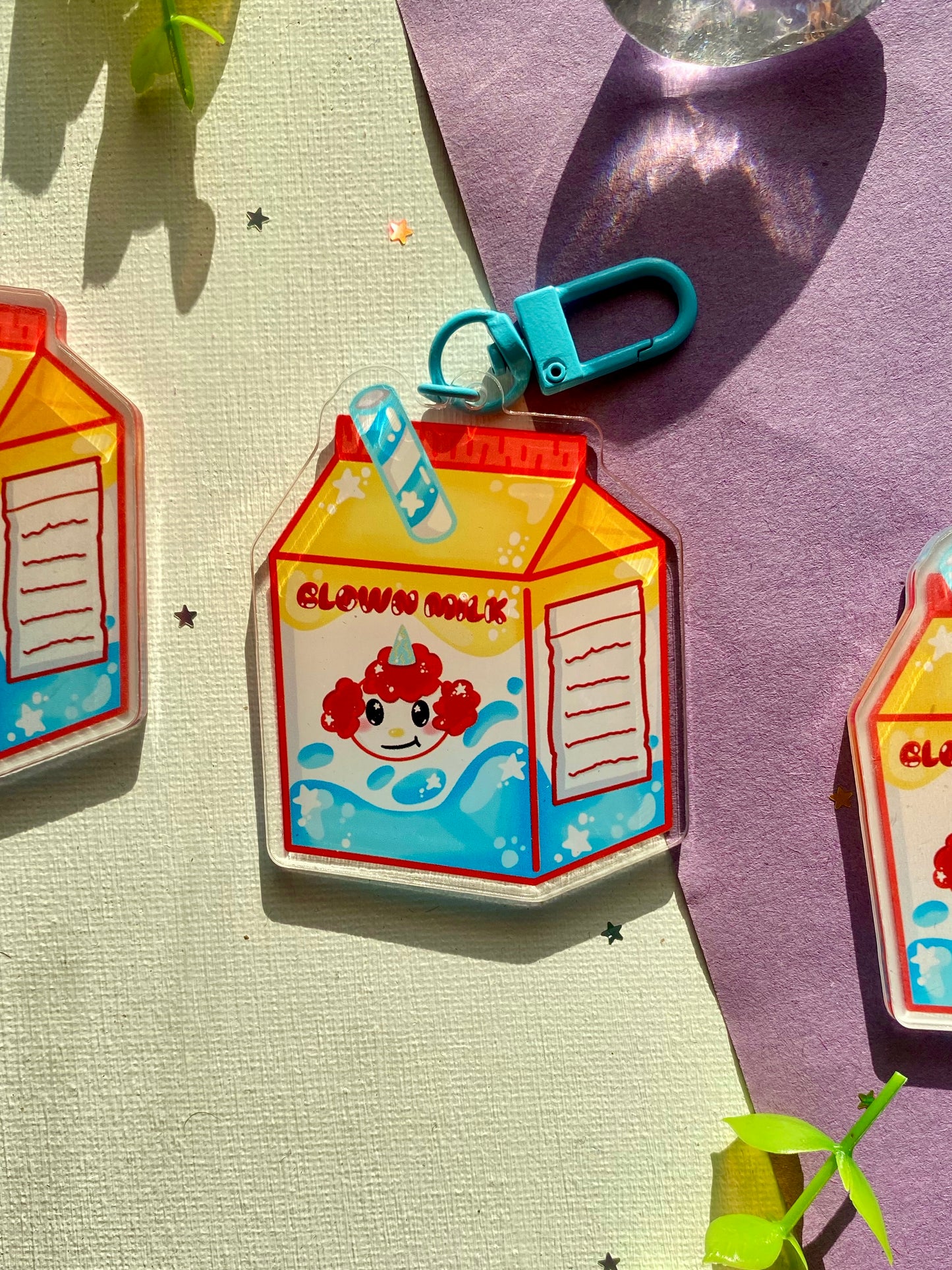 Clown Milk Carton Acrylic Keychain