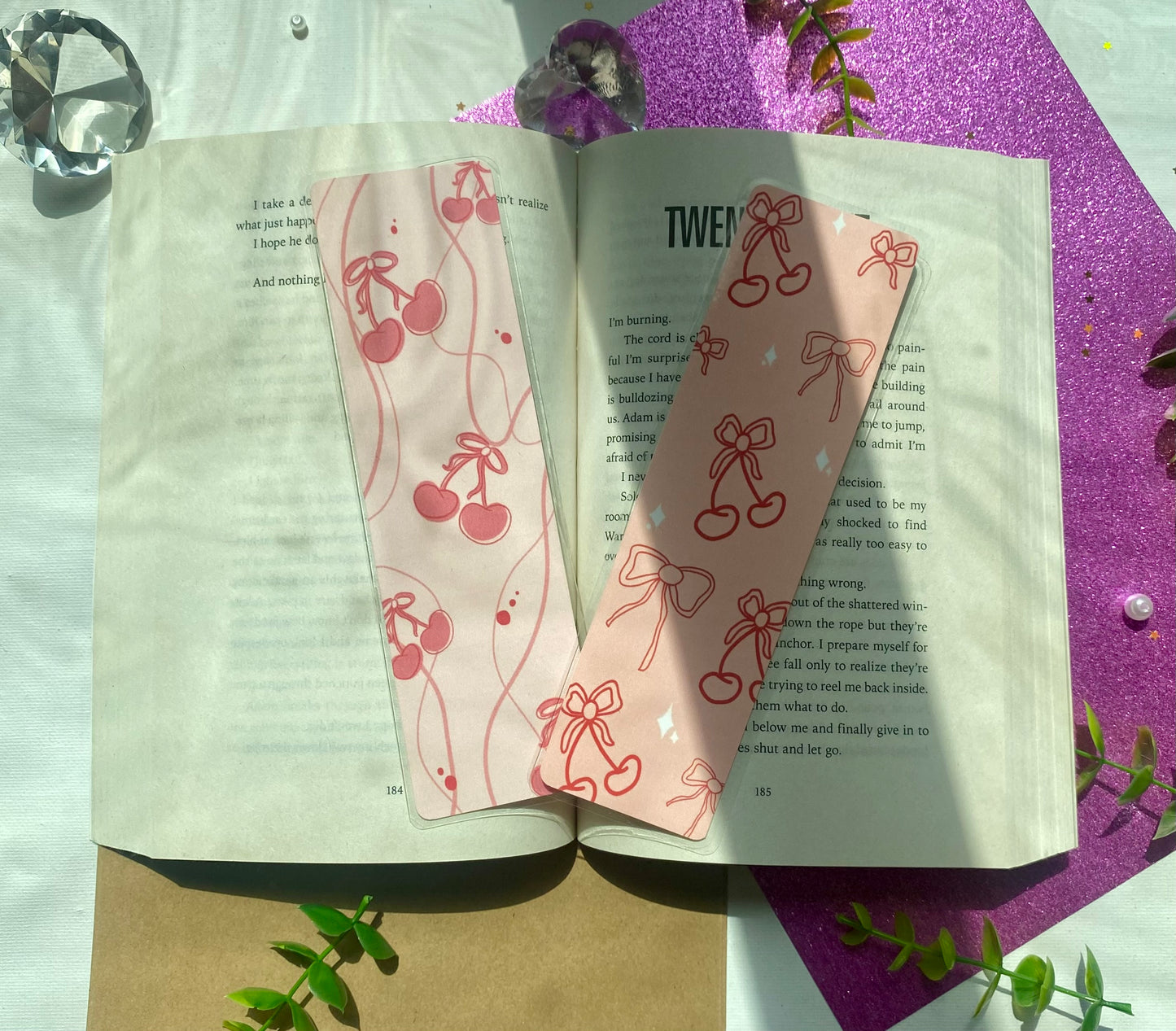 Cherry Laminated Bookmarks